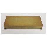 1108	BRADLEY & HUBBARD BRASS DIVIDED BOX, WOOD LINED, HAS FOUR COMPARTMENTS. 9 7/8 IN X 3 3/4 IN 1 7