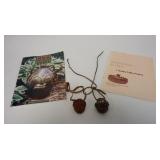 1165	GROUP OF 2 POTTERY PENDANTS & CATALOGS. BARRY G. HOFFMAN & CATAWBA VALLEY POTTERY 