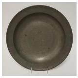 1167	ANTIQUE PEWTER BOWL. 14 1/2 IN SIGNED ON BACK