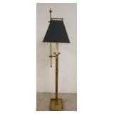 1196	BRASS FLOOR LAMP W/ BRASS ADJUSTABLE SHADE