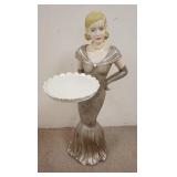 1199	FIGURAL SERVING TRAY OF A WOMAN. 40 IN H 