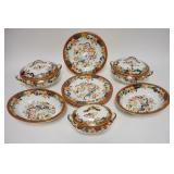 1225	NINE PIECES OF STOKE & SONS CHINA ENGLAND. PLATES ARE 10 IN 