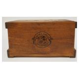 1255	BOGLAND CRANBERRY BOX W/ COVER. 11 1/2 IN X 7 1/4 IN, 6 1/4 IN H 