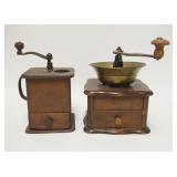 1270	2 ANTIQUE COFFEE GRINDERS	2 ANTIQUE COFFEE GRINDERS