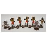 1278	PETITES CHOSES FIGURES	PETITES CHOSES BLACKAMOOR FIGURES W/ MINATURE BIRD CAGES. 5 IN H 