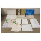 1281	LOT OF ITALIAN LINENS	LOT OF ITALIAN LINENS, LOT ALSO INLCUDES A CHILDS GARMENT
