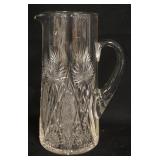 1284	CUT GLASS TALL PITCHER	CUT GLASS TALL PITCHER 10 1/4 IN H 