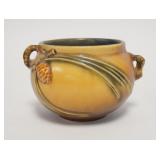 1022	YELLOW ROSEVILLE PINECONE SMALL POT, 3 1/4 IN HIGH