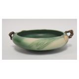 1051	ROSEVILLE GREEN PINECONE LOW BOWL, 9 IN ACROSS THE HANDLES