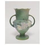 1055	ROSEVILLE COSMOS GREEN VASE, 8 1/4 IN HIGH