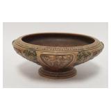 1087	ROSEVILLE FLORENTINE PEDESTAL BOWL, 10 1/4 IN DIAMETER, 4 IN HIGH