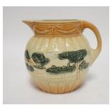 1096	EARLY ROSEVILLE PITCHER LANDSCAPE, 7 1/4 IN HIGH