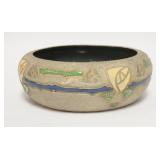 1107	ROSEVILLE MOSTIQUE LOW BOWL, 9 IN DIAMETER