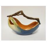 1138	BLUE PINECONE BASKET, 11 1/2 IN WIDE X 8 1/2 IN HIGH