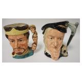 1006	2 ROYAL DALTON SHAKESPEAREAN COLLECTION LARGE TOBIES; MACBETH & HAMLET. APP. 7 IN H 