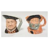 1008	2 ROYAL DALTON LARGE TOBIES; HENRY VIII & FALSTAFF. APP 7 IN H 