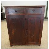 1058	2 DOOR 2 DRAWER JAM CUPBOARD. 40 IN W 39 IN H 15 IN DEEP