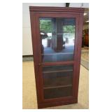 1062	CORNER CABINET W/ DIVIDED GLASS DOOR 71 IN H, 33 IN W