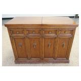 1095	OAK WET BAR W/ SLATE INSET, 40 IN X 18 IN X 30 IN 