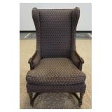 1100	UPHOLSTERED WING BACK ARM CHAIR 