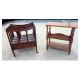 1101	CANTABERRY MAGAZINE RACKS, MAPLE & WALNUT W/ 2 DRAWERS 
