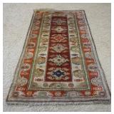 1105	ORIENTAL THROW RUG. 4 FT X 7 FT  6 IN 	PLEASE PAY ATTENTION FOR DAILY ADDITIONS TO THIS SALE. P