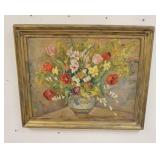 1136	LARGE FRAMED STILL LIFE SIGNED ANN BROCKMAN. 43 IN X 35 IN INCLUDING FRAME