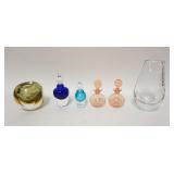 1146	GROUP OF ART & CLEAR GLASS TWO PIECES ARE SIGNED VANDERMARK.TALLEST IS 8 IN 