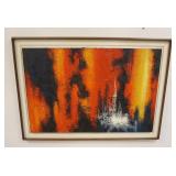 1150	CENTURY MODERN PAINTING ON BOARD UNSIGNED, 55 IN X 39 IN 