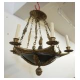 1155	BRONZE & EBONY HANGING FIXTURE 21 IN 