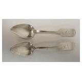 1170	2 COIN SILVER SPOONS J.W CORTELYOW NJ SILVER SMITH. 1.025 TROY OUNCES, 5 1/2 IN L 