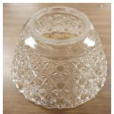 1172	PATTERN GLASS DAISY & BUTTON GAS SHADE 8 7/8 IN FITTER IS 4 1/2 IN 