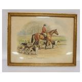 1173	EDWIN MEGARGEE HUNT PRINT. NY ARTIST (1883-1958) ARTWORK ORIGINALLY DONE FOR FIELD & STREAM. 12