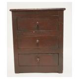 1180	MINIATURE 3 DRAWER CHEST, 9 3/4 IN W, 11 1/2 IN H, 4 1/2 IN DEEP