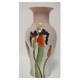 1190	TALL VASE W/ IRIS DECORATION MARKED *ROZANE ROSEVILLE WARE POTTERY* 14 1/4 IN H 