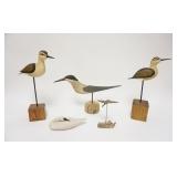 1200	GROUP OF 5 SHORE BIRDS BY DALE DALRYMPLE RUB DELERY TALLEST IS 15 IN 