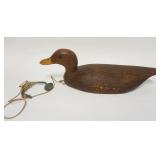 1216	HAND PAINTED WOOD DUCK DECOY, 18 I N