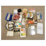 1228A	LARGE LOT OF SEWING  PARAPHERNALIA INCLUDING SINGER-MONOGRAMER, SINGER BUTTON HOLER, ETC