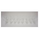 1230	17 PIECES OF FOOTED STEMWARE 11 ARE 6 3/4 IN & 6 ARE 5 1/2 IN 