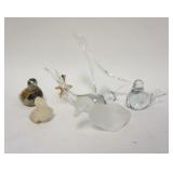 1241	7 BIRD FIGURES INCLUDING 1 BACCARAT TALLEST FIGURE IS 7 1/2 IN H