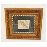 1259	FRAMED PRINT OF OLD MASTERS DRAWING 17 1/2 IN X 15 1/4 IN 