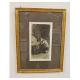 1260	FRAMED ENGRAVING BY KATHE KOLLOWITZ IMAGE IS 6 1/2 IN X 11 1/2 IN 