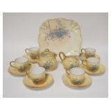 1271	15 PIECES OF HAND PAINTED PORCELIAN, PLATE IS 9 1/2 IN 