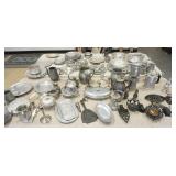 1272	LARGE METAL LOT W/ PEWTER, CAST IRON, ALUMINUM, ETC. 