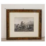 1286	FRAMED PRINT *AUS VERGANEN ZEITEN* 31 1/2 IN X 27 1/4 IN INCLUDING FRAME