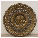 1298	LARGE ORNATE BRASS PLAQUE, 34 IN DIAMETER