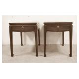 1311	PAIR OF MAHOGANY ONE DRAWER END TABLES, 18 IN X 27 IN X 23 IN HIGH
