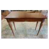 1321	WALNUT ONE DRAWER SOFA TABLE W/FLUTED LEGS & CARVED ACCENTS, 40 IN X 16 1/4 IN X 30 1/2 IN HIGH