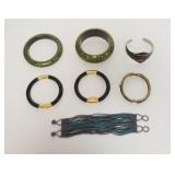 1335	GROUP OF 7 BRACELETS, BANGLES, BEADED, ETC