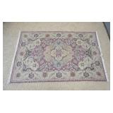 1029	AREA RUG, BEIGE W/PURPLE, 8 FT 4 IN X 5 FT 4 IN